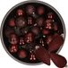 Decoris Kerstballen en Dennenappel Ornamenten - 43x stuks - kunststof - mahonie bruin - 6 cm en 8 cm