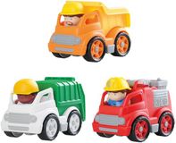 Playgo Play bouwvoertuigen speelgoedset met figuren - 6-delig - educatief.