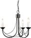 Steady Lighting Landelijke Kroonluchter - Metaal - Zwart - E14 - 47cm