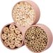 Pro Garden Insectenhotel Bugsy - Hout - Naturel/Roze - 30 x 6 x 28 cm