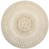 Zeller Placemat - 8x - rond - goudkleurig - met geponste gaatjes - Dia 41 cm