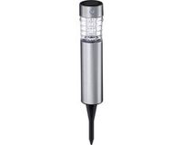 Grundig Solar Tuinverlichting - Tuinlamp op Zonne Energie - RVS Buitenverlichting IP44 - Buitenlampen Led Koel Wit - 6-8 Uur Lichtduur