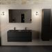 Mondiaz Aivy badmeubelset - 120x45x50cm - 2 kraangaten - 2 wasbakken urban Solid surface - Links en rechts - 2 lades - Met spiegel - MDF Urban AIVY80210