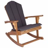 vidaXL Adirondack Schommelstoel Naturel Massief teakhout