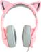 Onikuma K9 Gaming Headset - Rose - Avec Microphone - Oreilles de chat