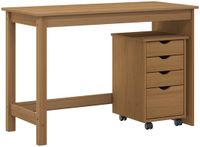 vidaXL - Bartafel - Honingbruin - Massief grenenhout