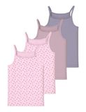 NAME IT - NKFSTRAP TOP 4P AOP NOOS - Meisjes - Onderhemden - Ballerina - Katoen/Elastaan - Maat 104