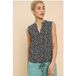 White Stuff Tulip Jersey Sleevele Shirt Black Printed Taille: 10 REGULAR