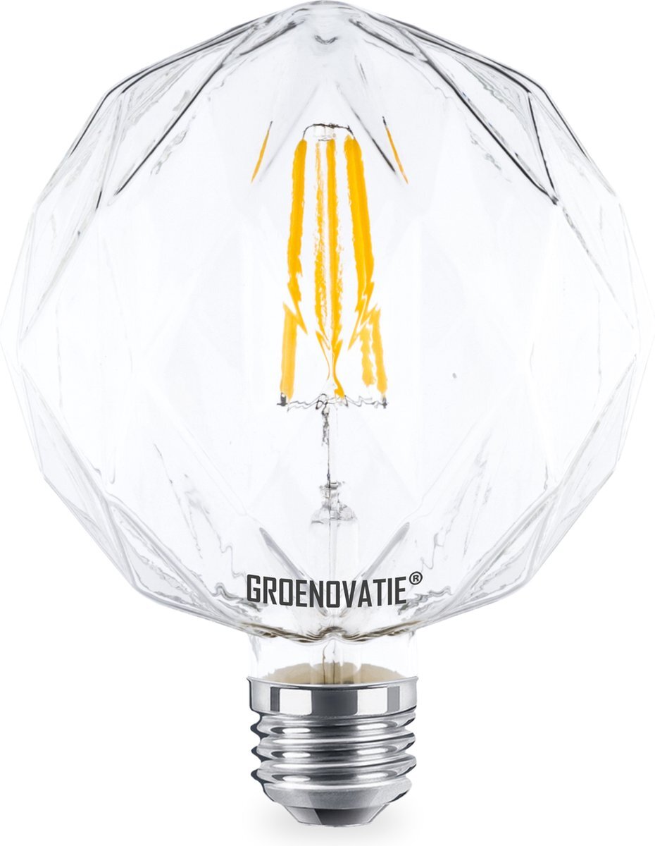 Groenovatie E27 LED Filament Briljant - Lamp - 8W - Warm Wit - Dimbaar