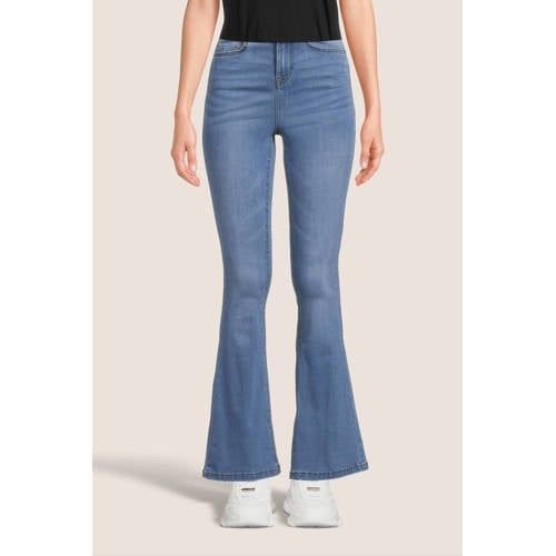 NOISY MAY NMSALLIE High Waist Flared Jeans - Light Blue