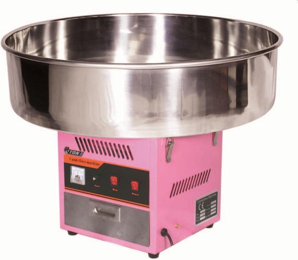 Suikerspin Machine met Kom Ø720mm - Roze - Semi-Professioneel