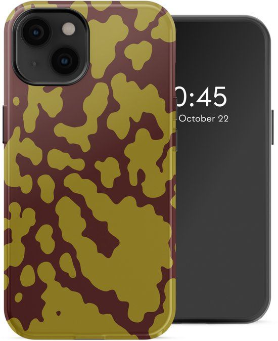 Selencia Hoesje - Geschikt voor Apple iPhone 14 - Backcover geschikt voor MagSafe - Moo'd Olive Dust