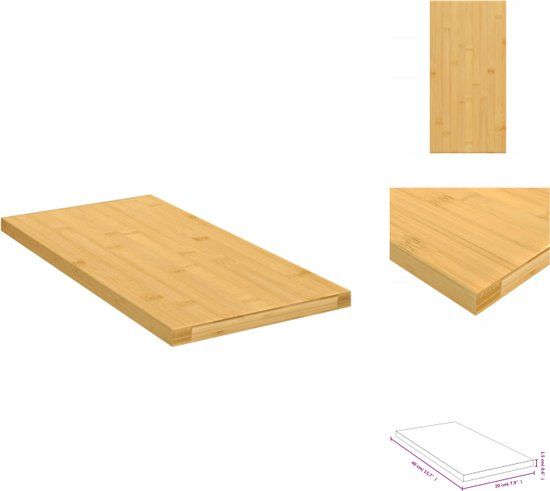 vidaXL Wandschap Bamboe 40x20x1,5 cm Bruin