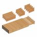 Relaxdays Ladeverdelers - 18-delige set - Verstelbaar - 43,5 - 57 cm - Bamboe - Lichtbruin