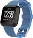 By Qubix - Blauw Siliconen Smartwatch Bandje voor Fitbit Versa 1 / 2 & Lite