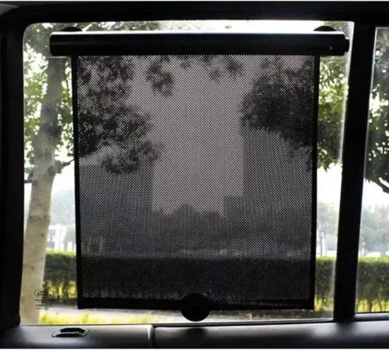 Ruhhy Auto Zonneschermen Set van 2 - Zwart - 41 x 46 cm