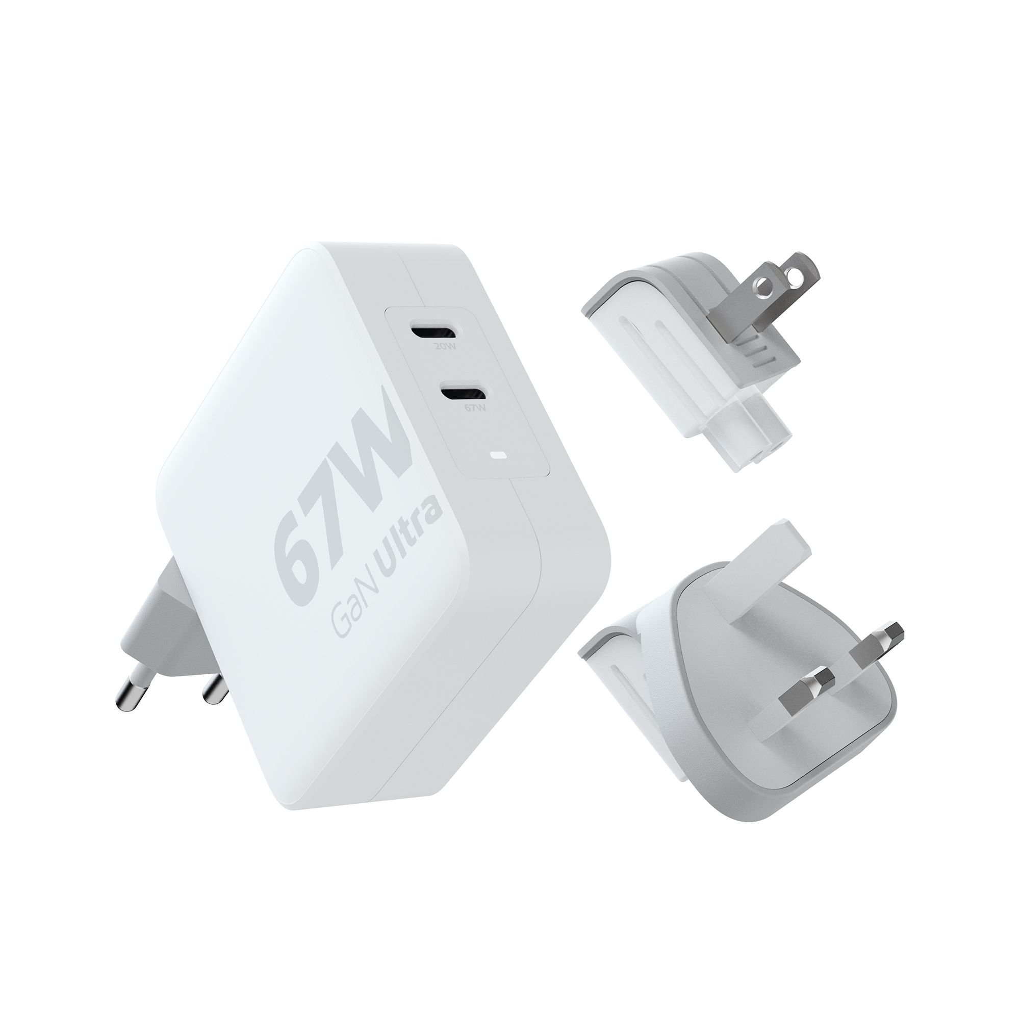 Xtorm 67W GaN Ultra Travel Charger + USB-C PD Cable - White