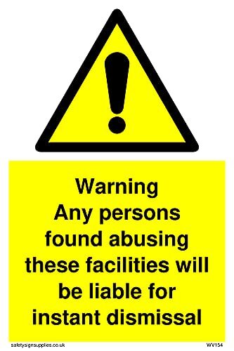 Viking Signs Pack van vijf - Personen Misbruik Faciliteiten Sign - 100x150mm - A6P