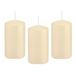Panda Trend Candles 8x crème-wit cilinderkaars/stompkaars 5 x 10 cm 23 branduren - Geurloze kaarsen - Woondecoraties
