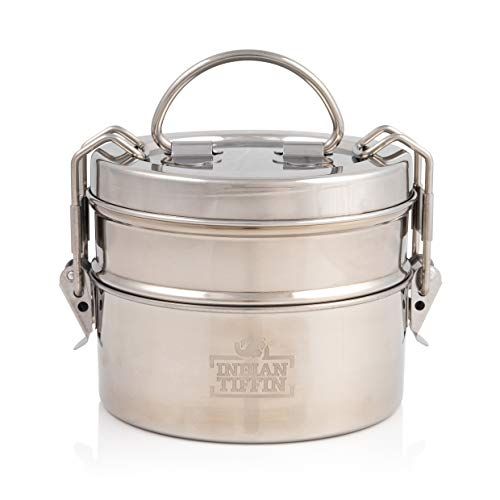 Indian-Tiffin 2 Tier roestvrij staal Medium Tiffin Lunch Box