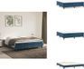 vidaXL Boxspring bed 180x200 cm fluweel donkerblauw