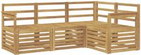 vidaXL - Bank loungeset - 4 zitplekken - Wit - Massief Acacia Hout