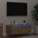 Maison Exclusive - Meuble TV avec éclairage LED, bois de chêne Sonoma, 75x35,5x25 cm