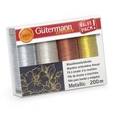 Gütermann Schroefdraadset, metallic assortiment, 4