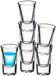 Merkloos / Sans marque Shotglazen - 6x stuks - 34 ml - borrelglaasjes - rond - glas