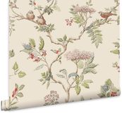 Laura Ashley Elderwood Behang - Planten - 10mx52cm - Beige