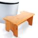 ASelected Toiletkruk poef 30 x 19 x 17 cm houten toiletvoetpedaal draagbare korte kruk (houtkleur)