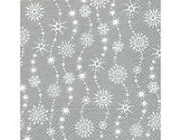 Servetten Chrystal Waves Servetten papier zilver 33 x 33 cm. 20U