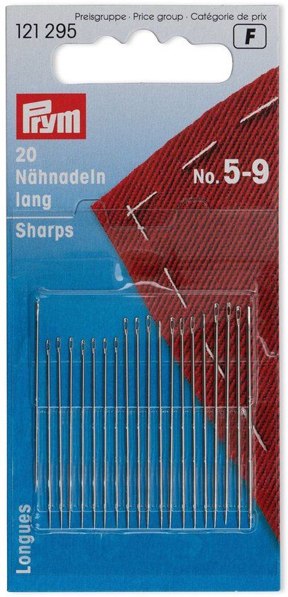 Prym Naainaalden lang staal No. 5-9 assorti 20 st.