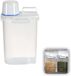 Ibenzoa® Récipient de rangement en plastique spacieux 2,5 litres avec couvercle amovible