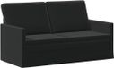 vidaXL Canapé 2 places Noir velours 150 x 81 x 82 cm