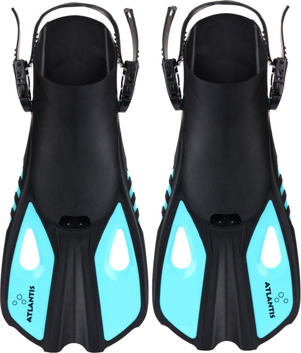 Atlantis Snapper - Zwemvliezen - Kinderen - Zwart/Turquoise - Maat 34-38