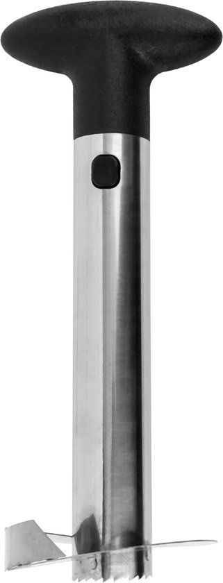 Krumble Ananassnijder met zwart handvat - RVS - Zilver/Zwart