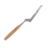 Kaasmes Sybaris Kaasmes met gebogen lemmet, houten handvat en functioneel deel van staal, 25,5 cm, zilver, 1 stuk