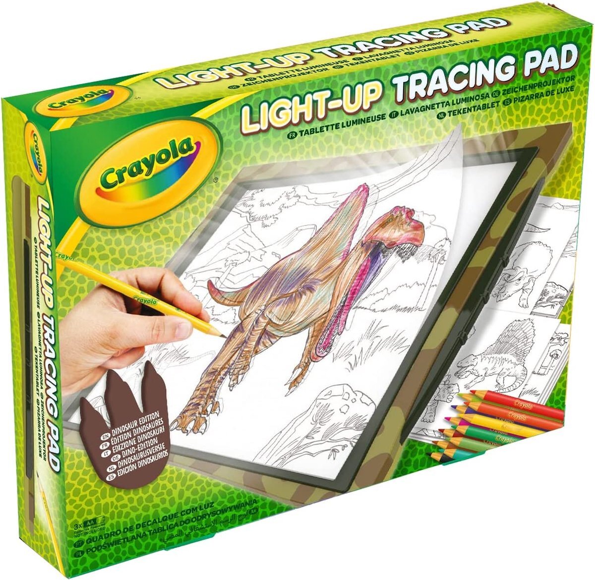 crayola - Light Up Tracing Pad Dinosaur Edition, voor vrije tijd en reizen, cadeau-idee