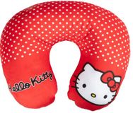 Tataway Hello Kitty reiskussen voor baby's, rood nekkussen met stippen voor auto en vliegtuig, zachte neksteun van zachte stof met binnenvoering