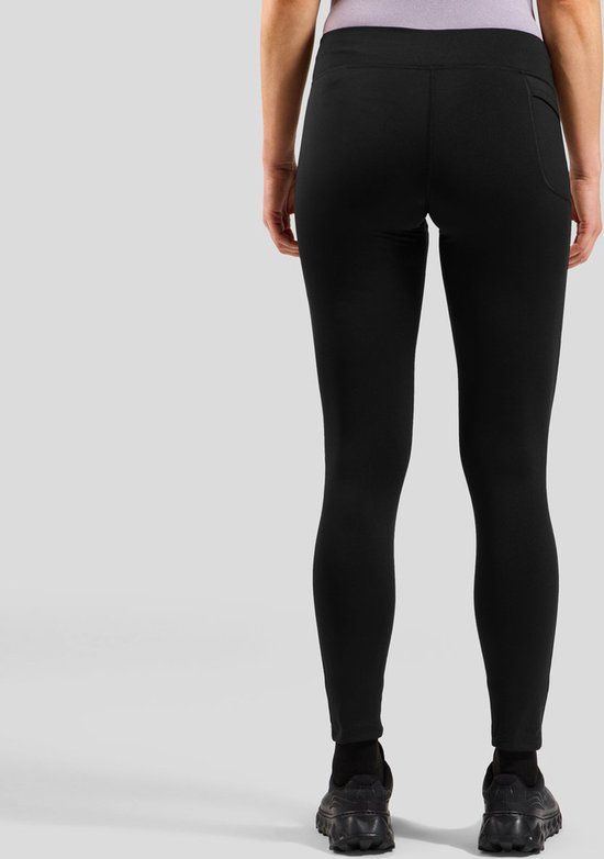 Odlo Essential Warm Hardloop Tights Dames - Zwart - Maat S
