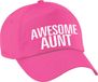 Bellatio Decorations Awesome aunt pet / cap roze voor dames