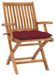 vidaXL Chaises pliantes avec coussins, set de 8 pièces, bois de teck massif
