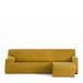 Eysa Bi-elastische bankhoes voor chaise longue, met korte arm aan de rechterkant, kleur mosterdkleurig, design Harlem
