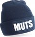 Bellatio Decorations Muts/beanie met grappige tekst - one size - navy
