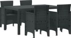 Bol Tuin Eetset 5 st Antraciet Polt riet