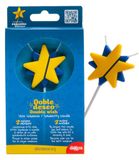 Dekora - Solidaire Verjaardagskaars Premium Ster voor Taart, Pequeño Deseo Foundation, Taartdecoratie 9,5 cm met Dubbele Lont, Geurvrije Paraffinewas, Geschikt voor Contact met Voeding