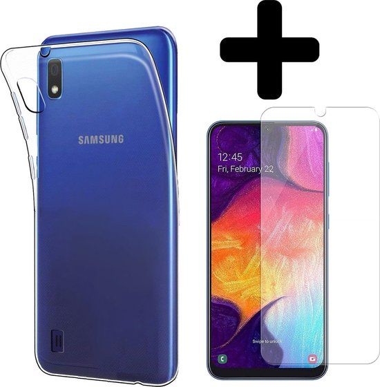 Hoesje voor Samsung Galaxy M10 - Siliconen - Transparant - Met Screenprotector