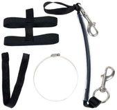 Best Divers Stage Tank Strap 140/160 Mm Duikfles Bandenset Zwart, Zilver