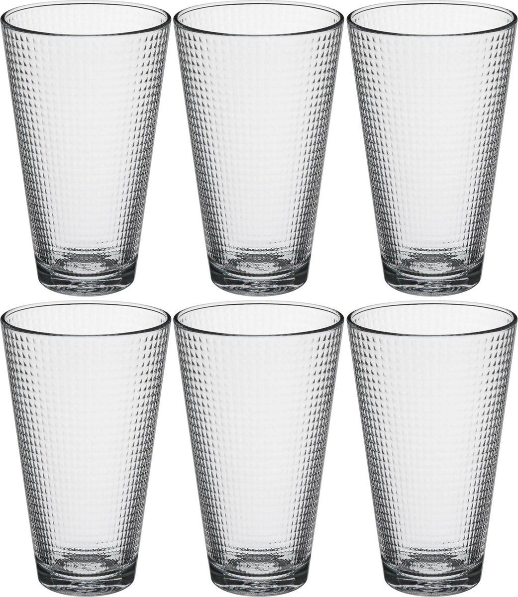 Secret de Gourmet Set van 6x water/sap glazen Benit 340 ml - Transparant